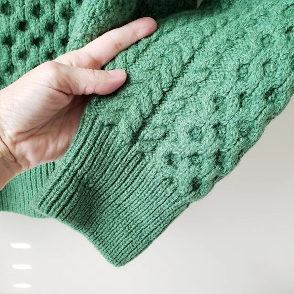 Original Aran Co. Green Merino Wool Sweater - Picture 8 of 14